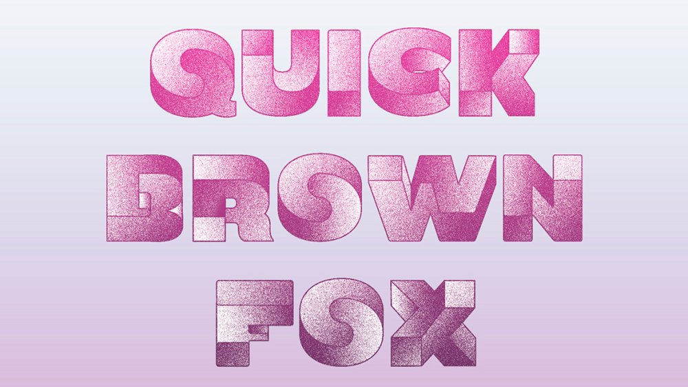 'Quick Brown Fox' written in Oxymora