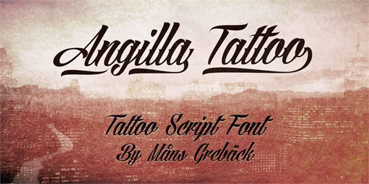 Tattoo fonts: Angilla