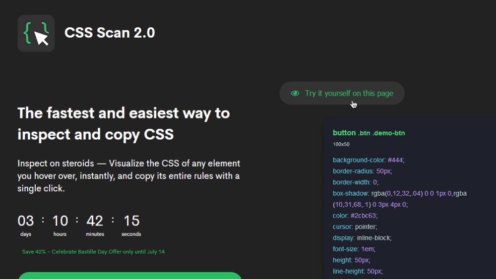 Best web design tools: CSS Scan
