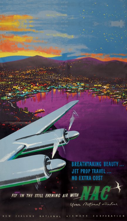 Air New Zealand vintage posters