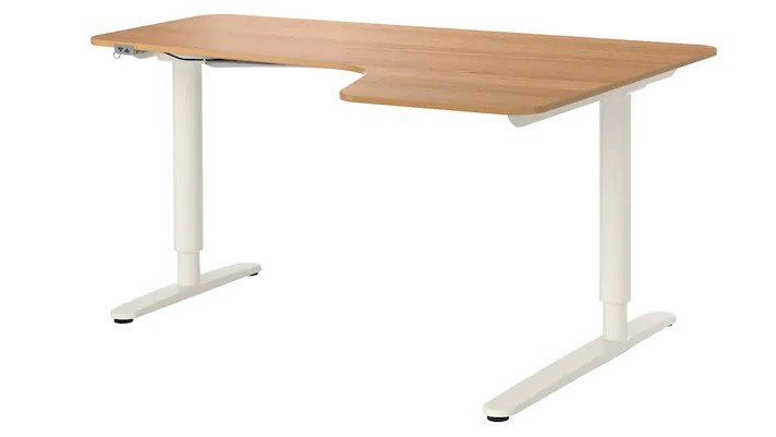 best L-shaped computer desk: IKEA Bekant sit/stand corner desk