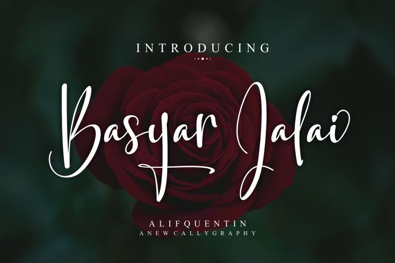 Best free calligraphy fonts of 2019: Basya Jalai