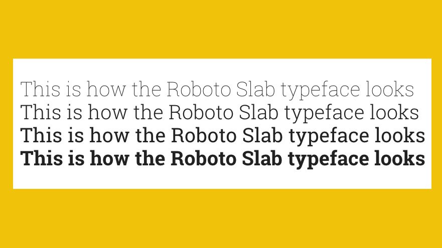 Free web fonts Roboto Slab