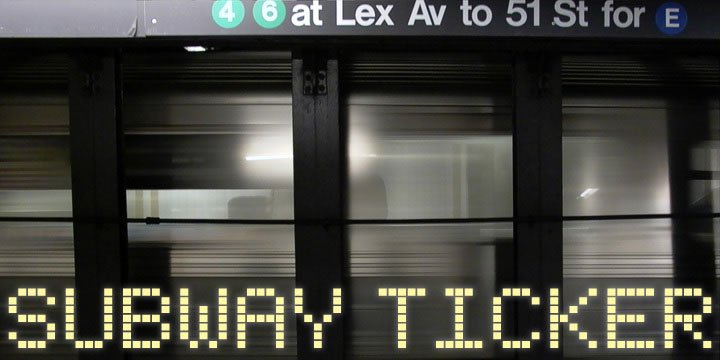 Free pixel fonts: Subway Ticker