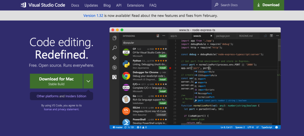 best code editors: Visual Studio Code