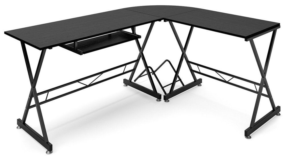 best L-shaped computer desk: Walmart large ergonomic gaming desk
