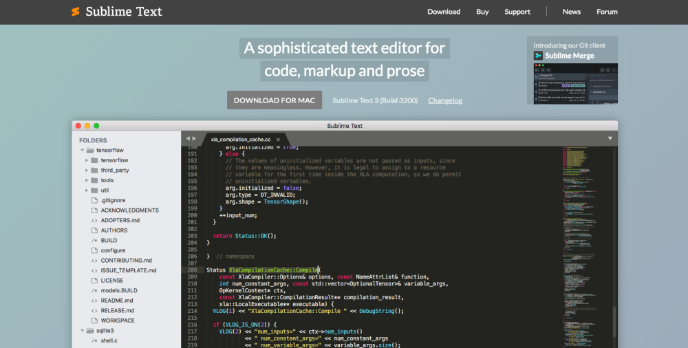 best code editors: Sublime Text 3