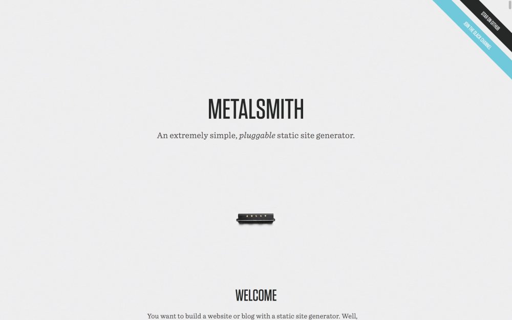 Metalsmith homepage