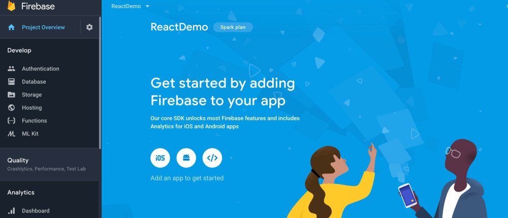 Firebase homescreen