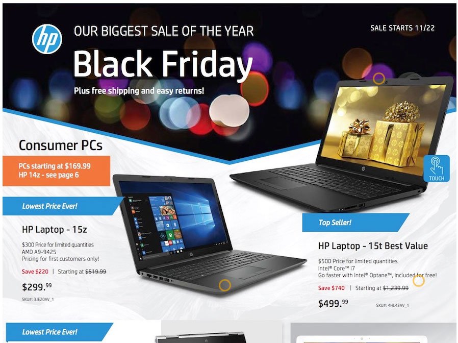 Leaked ads reveal upcoming Black Friday deals: HP deals