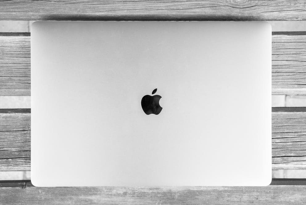 Apple MacBook with logo