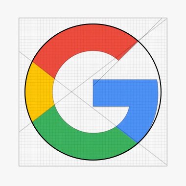 Imperfect circle in Google logo