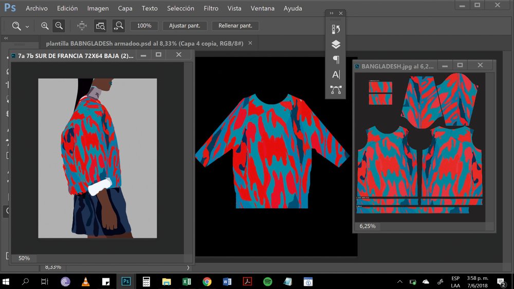 designs for a jumper in Photoshop