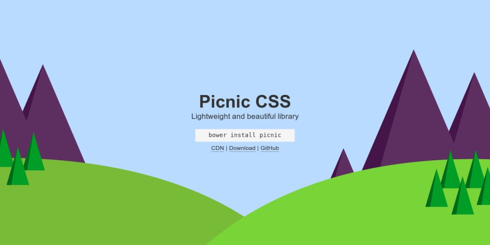 best CSS frameworks: Picnic CSS