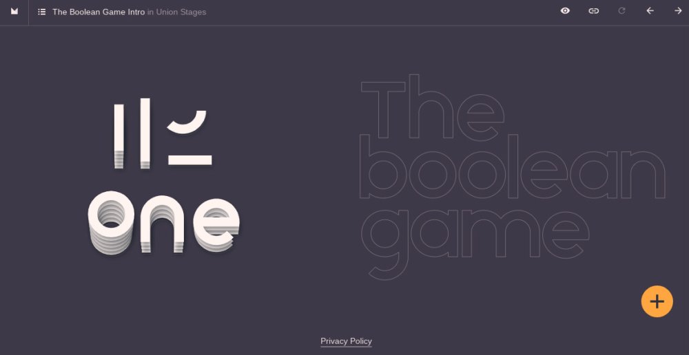 Boolean game homepage