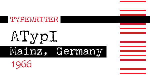 Typewriter fonts: P22
