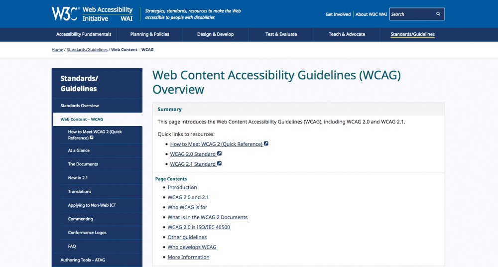 Accessible web design: WCAG