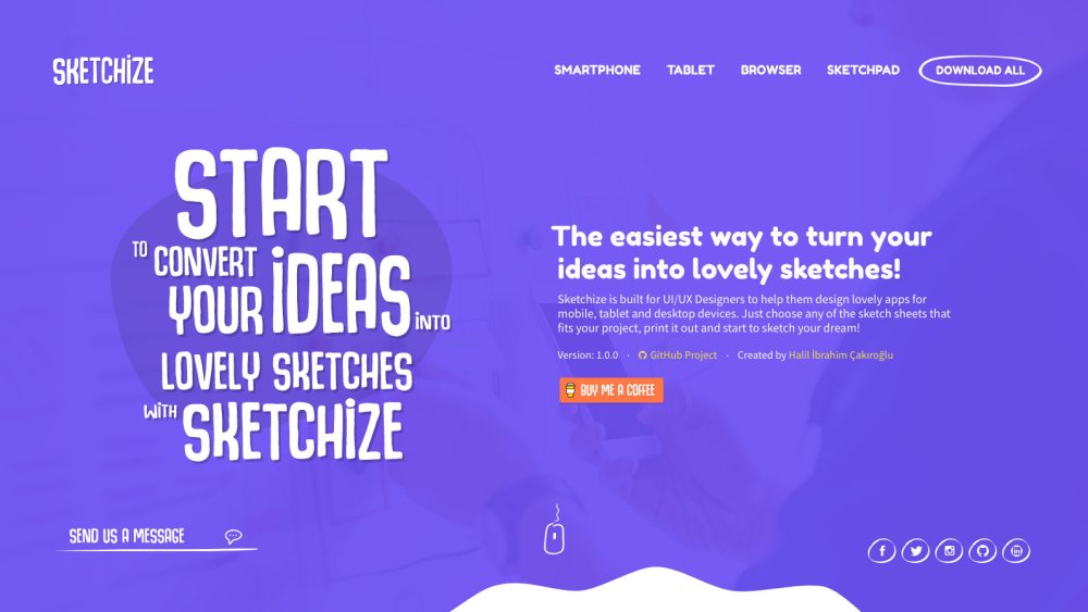 Sketchize homepage