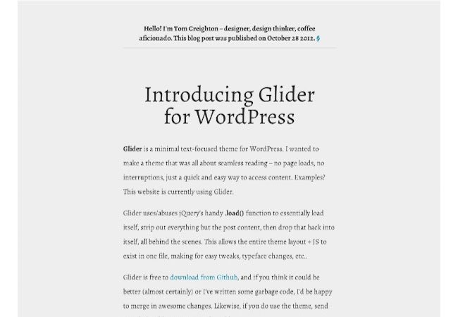 Free Wordpress themes - Glider