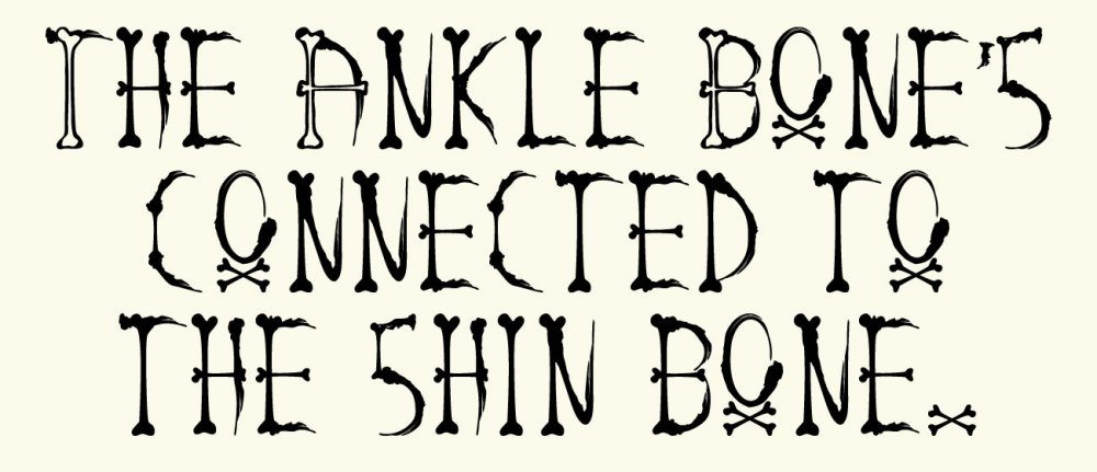 Free Halloween fonts: Ink and Bones
