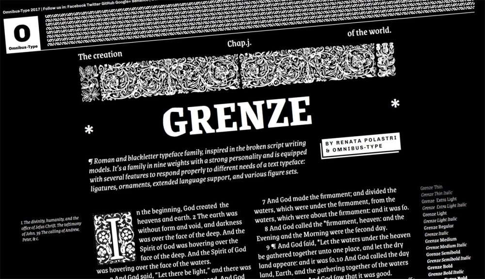 10 best free serif fonts of 2019: Grenze