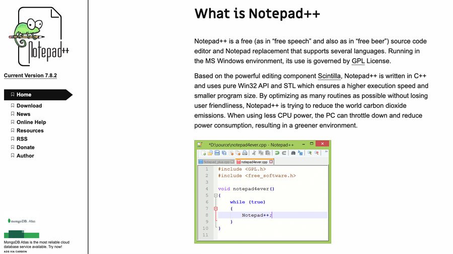 Code editor - Notepad++